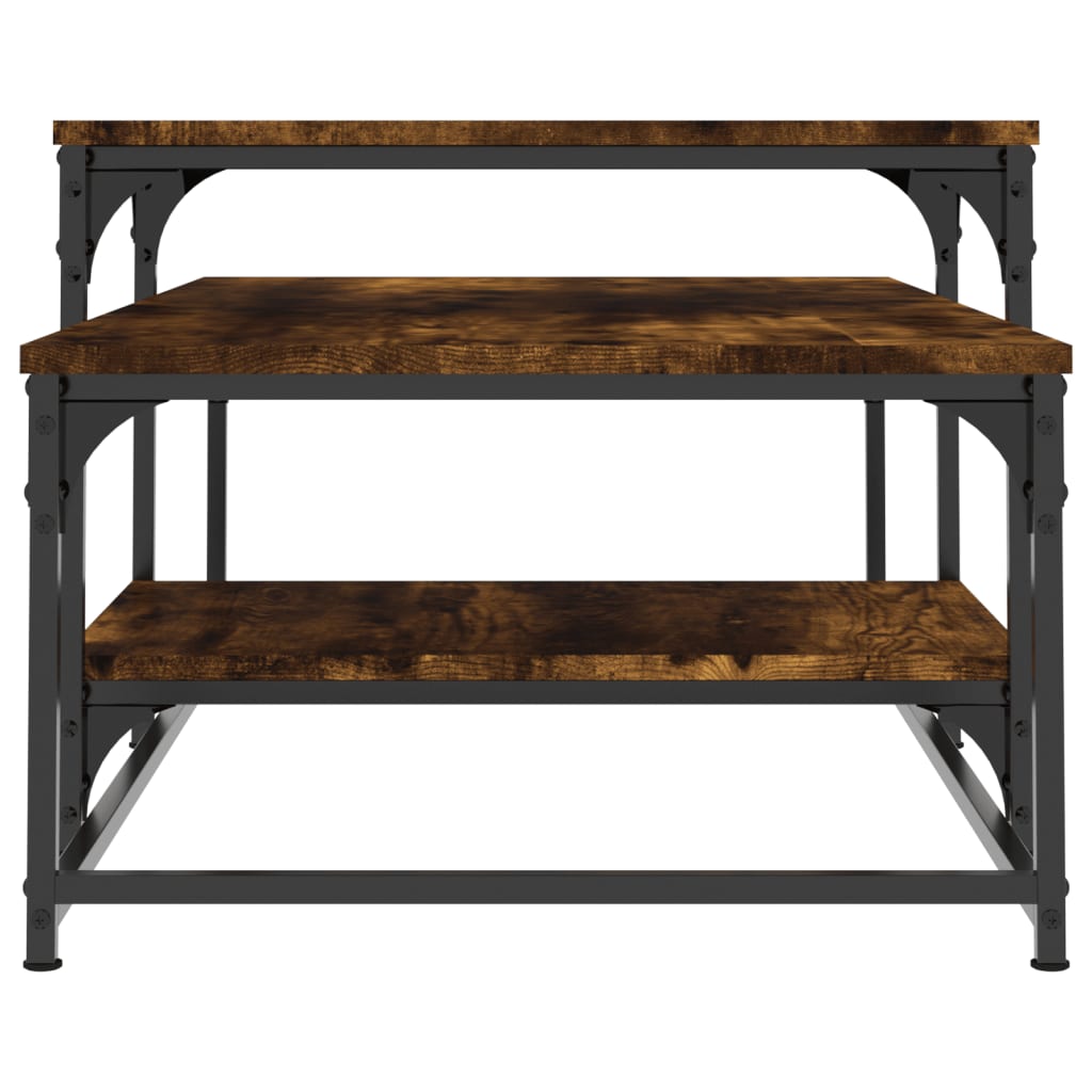 Coffee table smoked oak 102x60x45 cm wood material