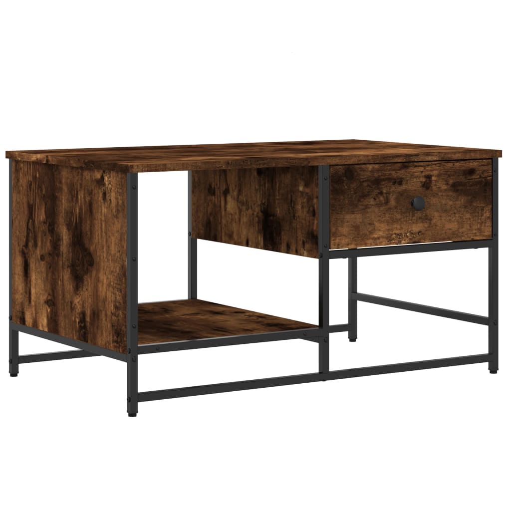 Coffee table smoked oak 85.5x51x45 cm wood material