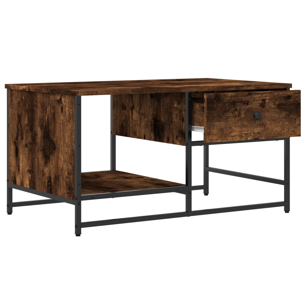 Coffee table smoked oak 85.5x51x45 cm wood material