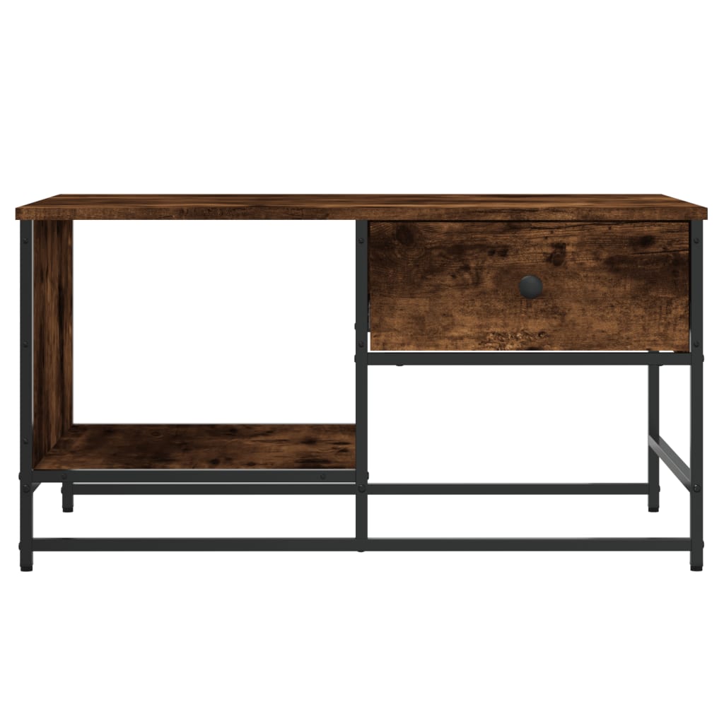 Coffee table smoked oak 85.5x51x45 cm wood material