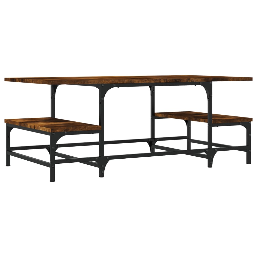 Coffee table smoked oak 100x50.5x40 cm wood material