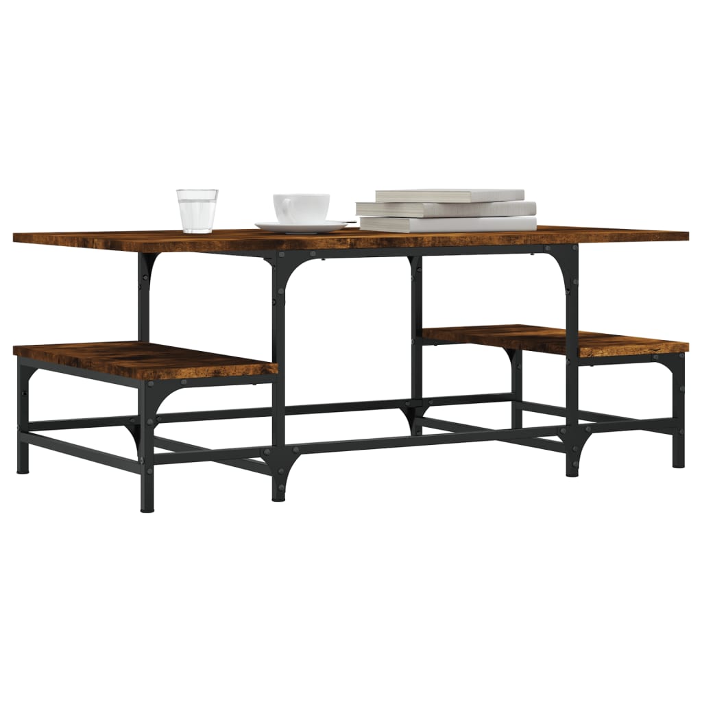 Coffee table smoked oak 100x50.5x40 cm wood material