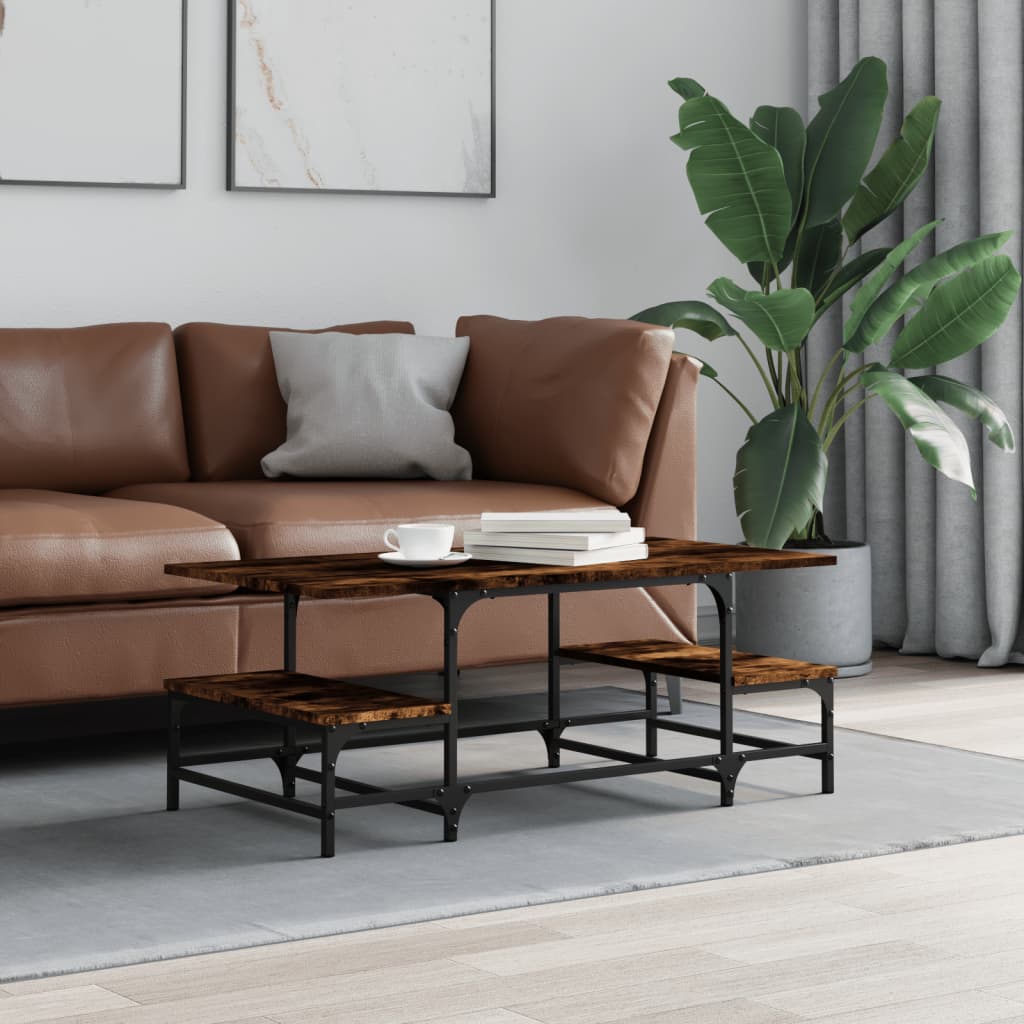 Coffee table smoked oak 100x50.5x40 cm wood material