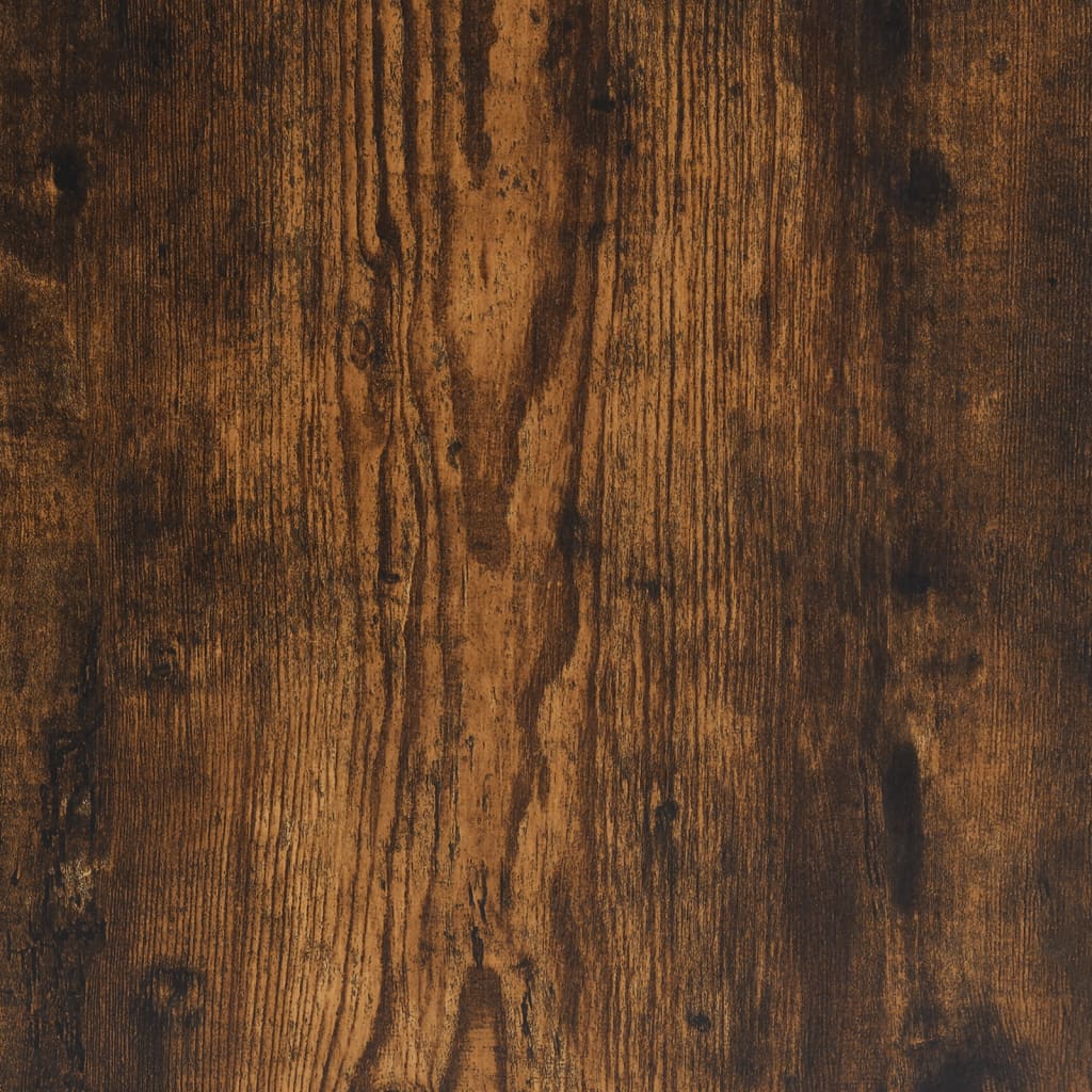 3-tlg. Wandregal-Set mit Stangen Räuchereiche Holzwerkstoff