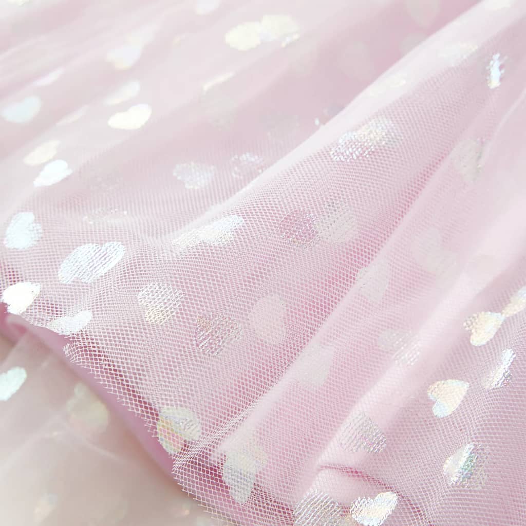 Kinderkleid mit Rüschen Hellrosa 116