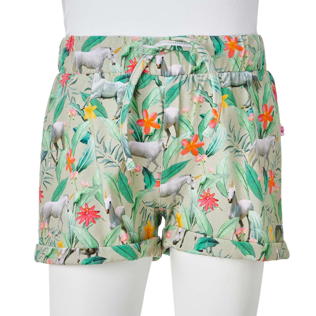 Kindershorts mit Kordelzug Hellkhaki 104