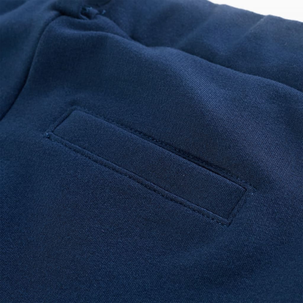 Kinderhose mit Schwarzen Zierleisten Marineblau 128