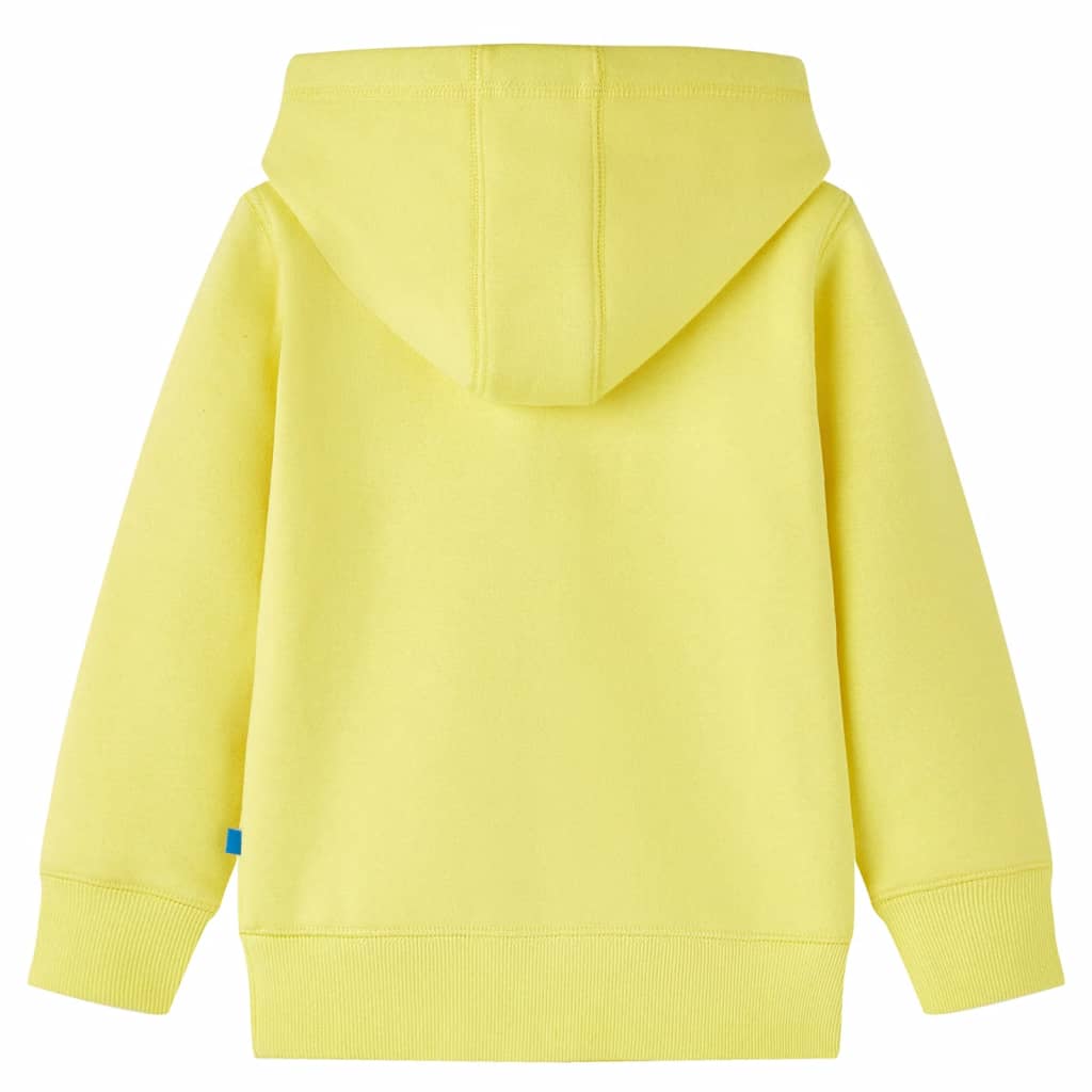 Sweat à capuche zippé pour enfant jaune clair 92