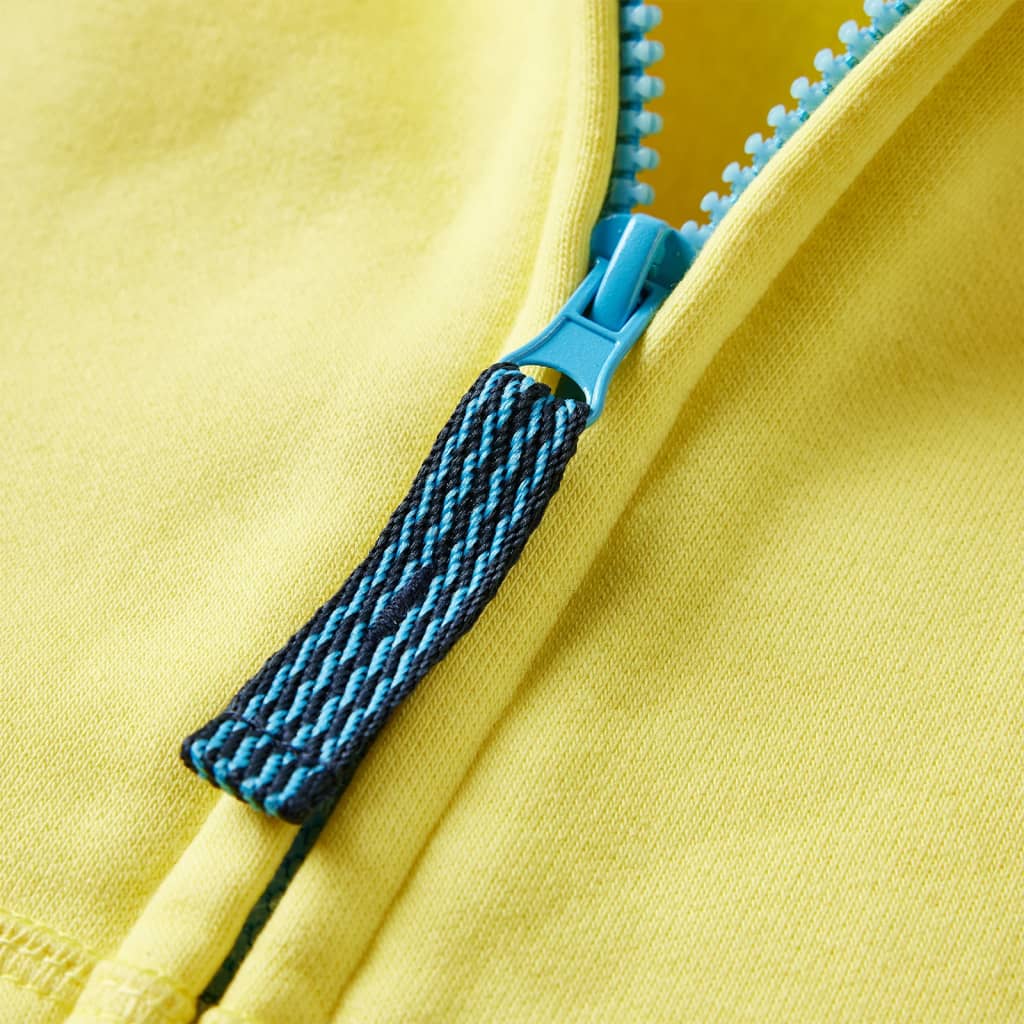Sweat à capuche zippé pour enfant jaune clair 92