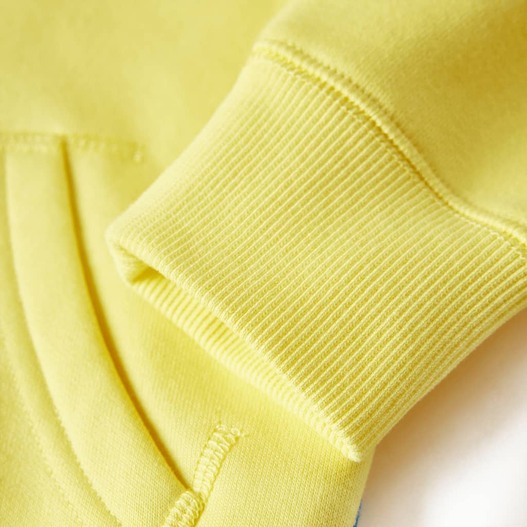 Sweat à capuche zippé pour enfant jaune clair 92