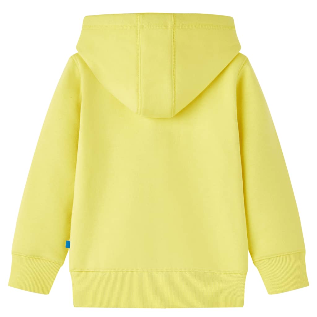 Sweat à capuche zippé pour enfant jaune clair 104