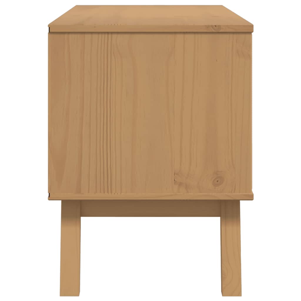 Meuble TV OLDEN marron 114x43x57 cm pin massif