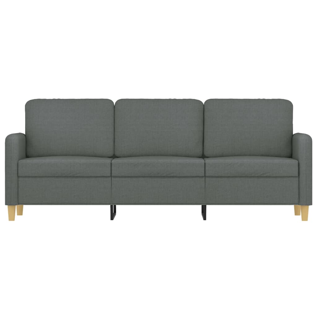 Canapé 3 places tissu gris foncé 180 cm