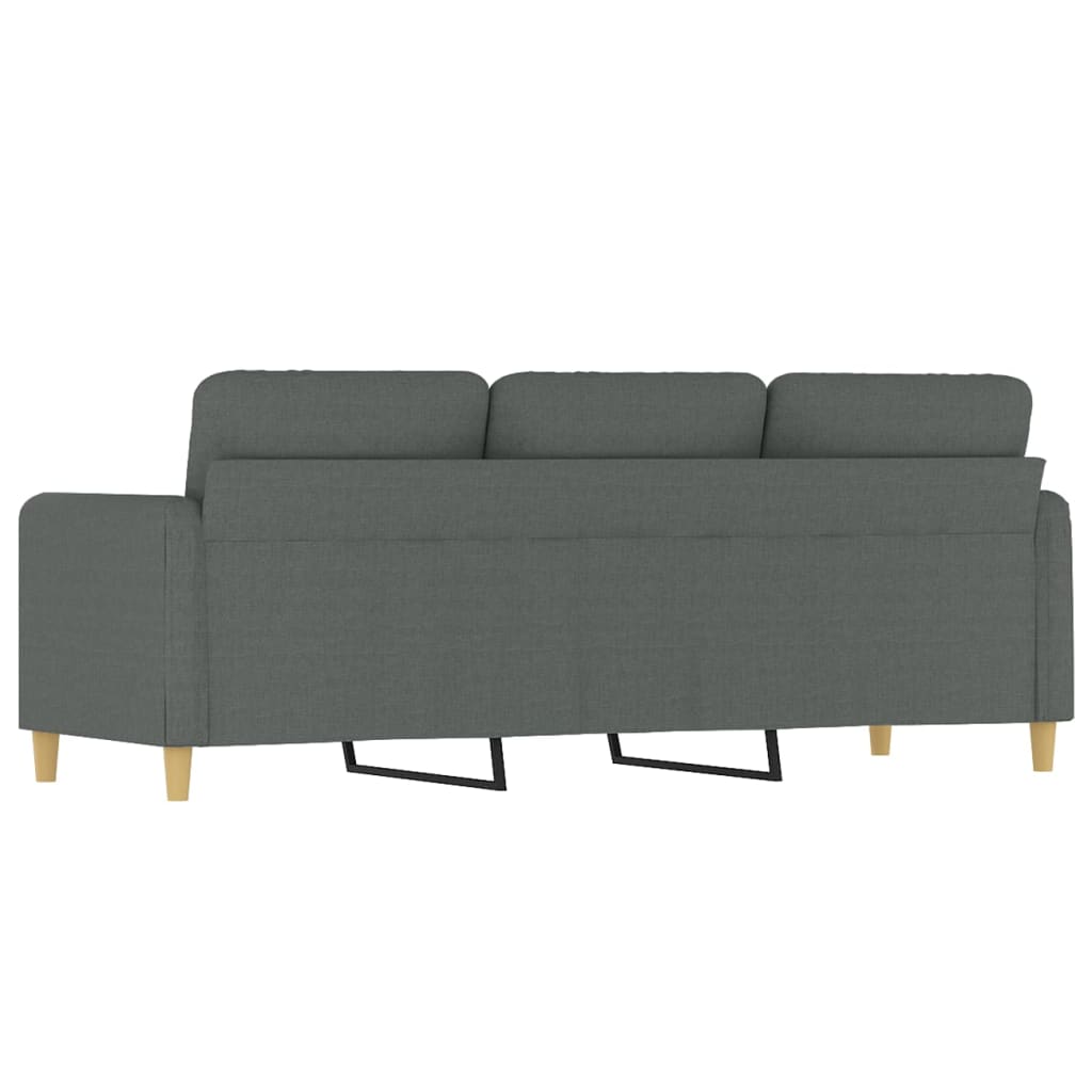 Canapé 3 places tissu gris foncé 180 cm