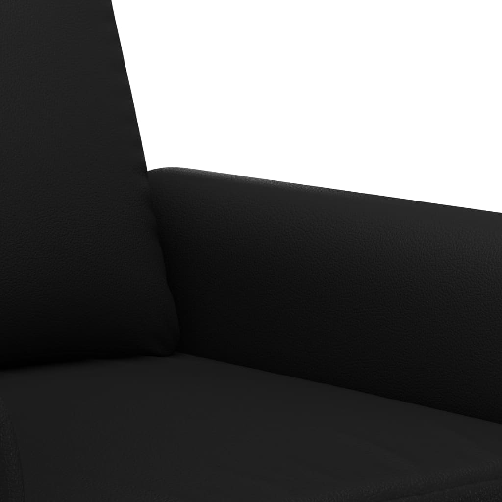 Fauteuil noir 60 cm simili cuir