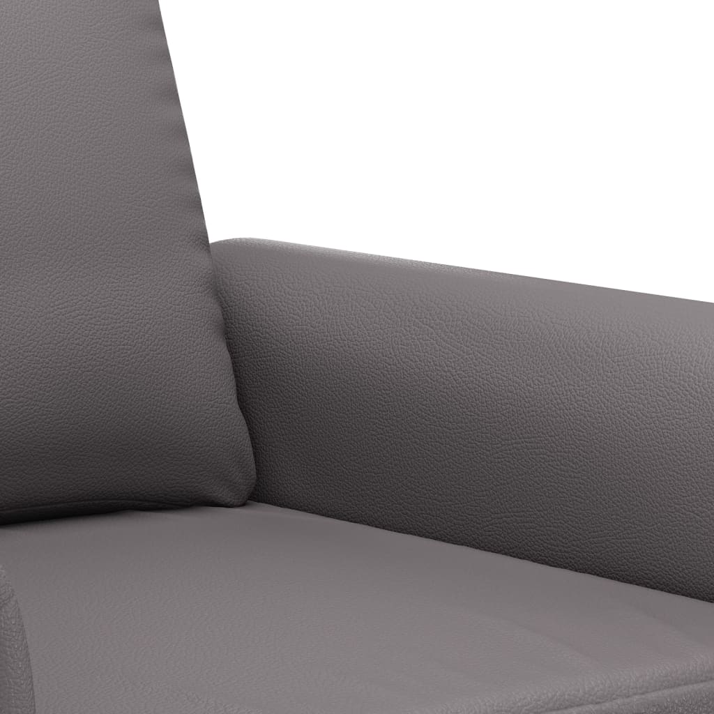 Fauteuil gris 60 cm simili cuir