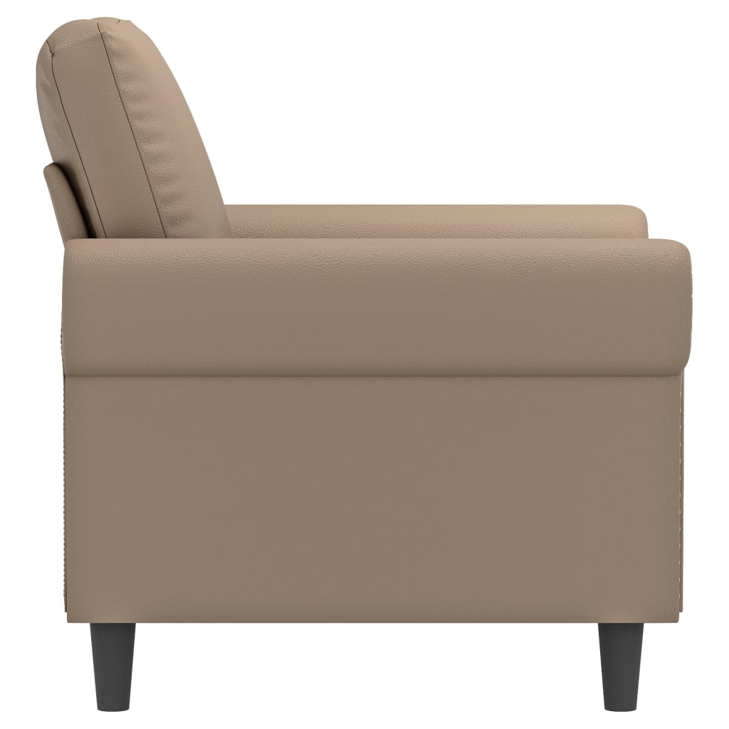 Fauteuil marron cappuccino 60 cm simili cuir