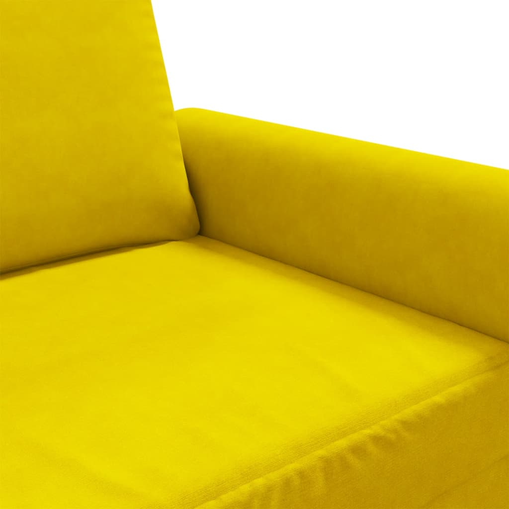 Fauteuil jaune 60 cm velours