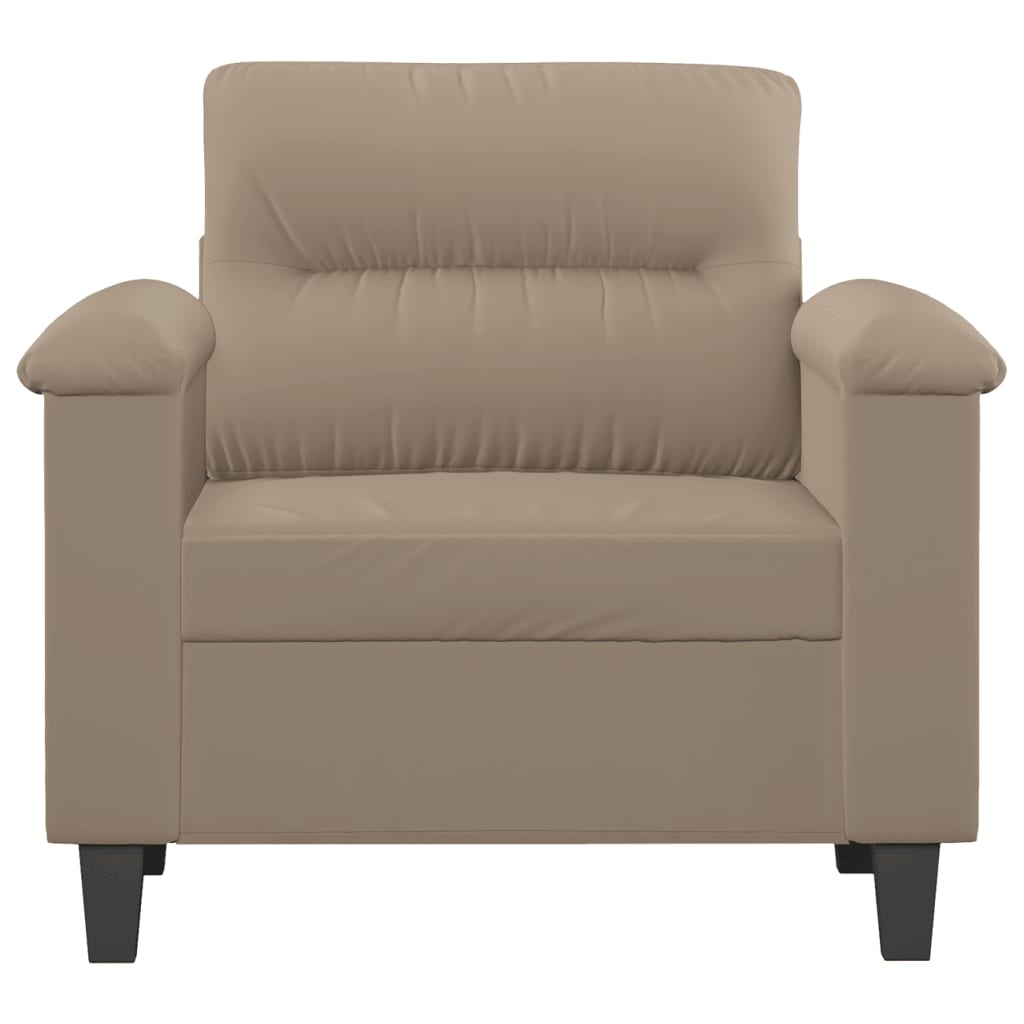 Fauteuil Taupe 60 cm tissu microfibre