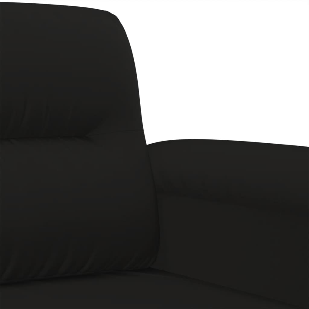 Fauteuil noir 60 cm tissu microfibre