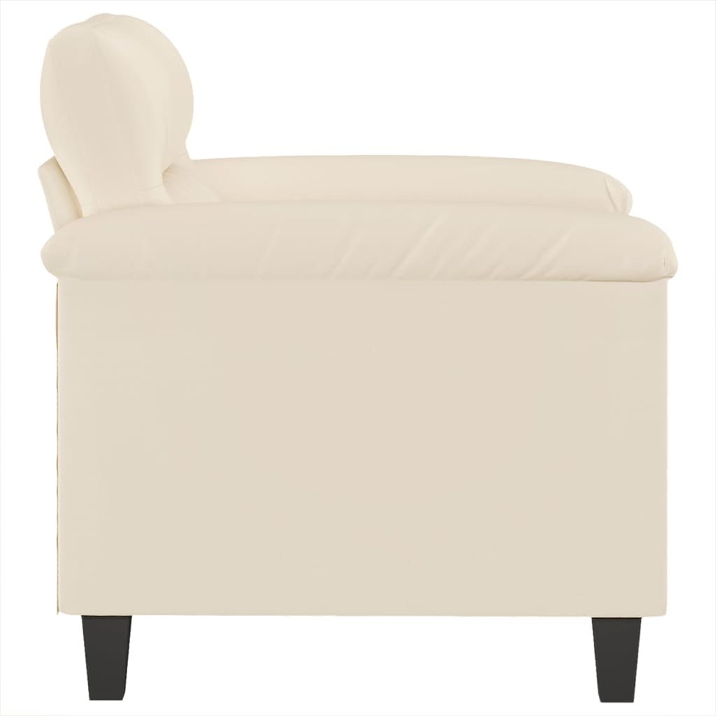 Fauteuil beige 60 cm tissu microfibre
