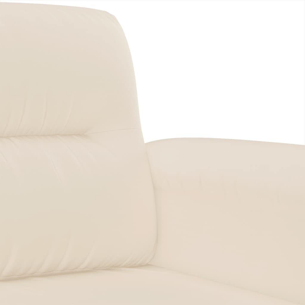 Canapé 2 places beige 140 cm tissu microfibre