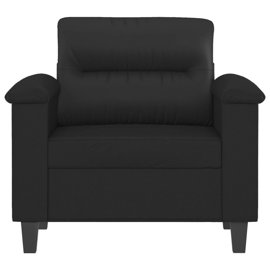 Fauteuil noir 60 cm simili cuir