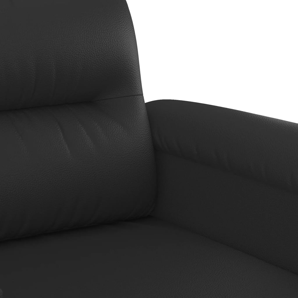 Fauteuil noir 60 cm simili cuir