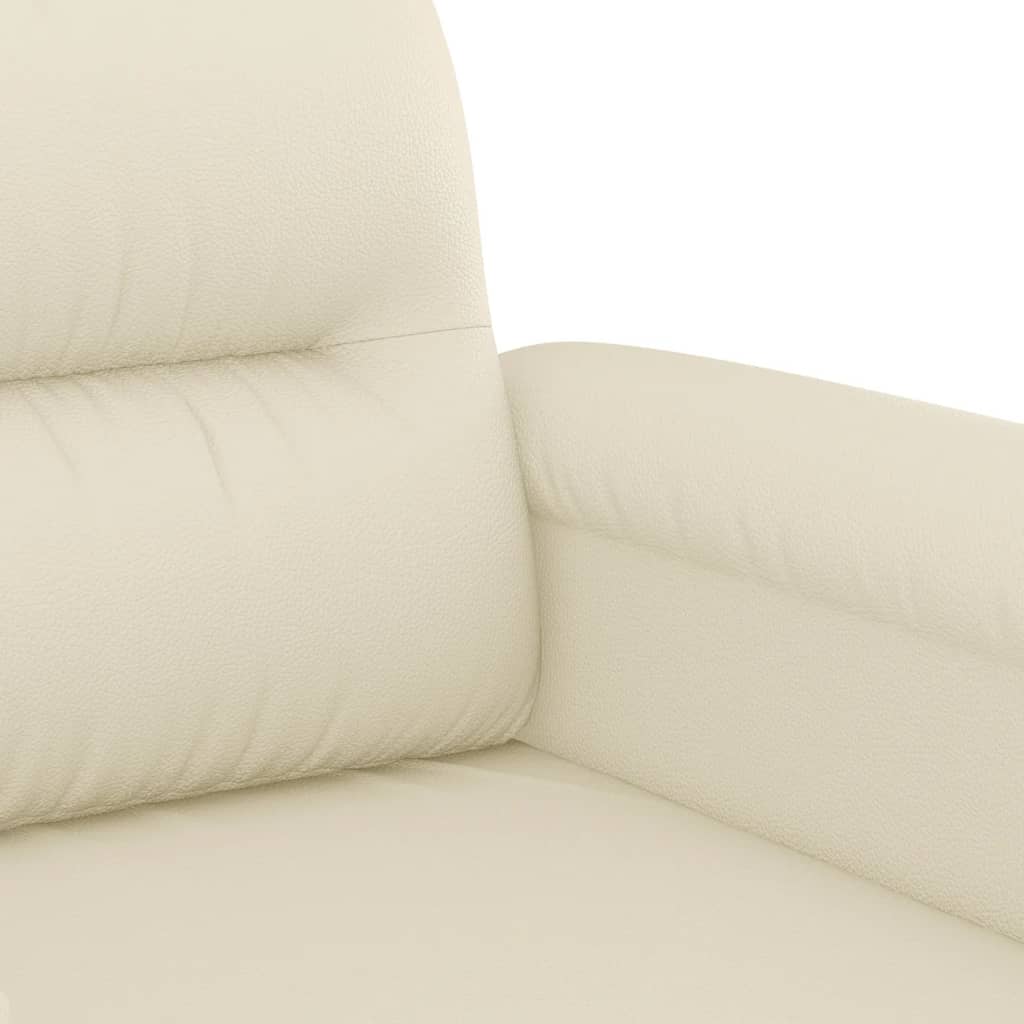 Fauteuil crème 60 cm simili cuir