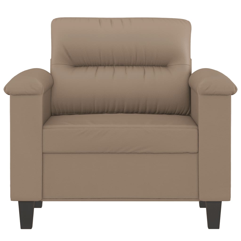 Fauteuil marron cappuccino 60 cm simili cuir