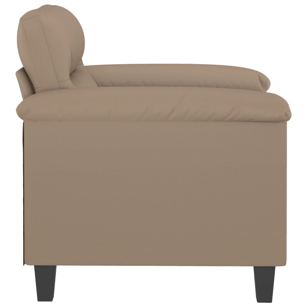 Fauteuil marron cappuccino 60 cm simili cuir