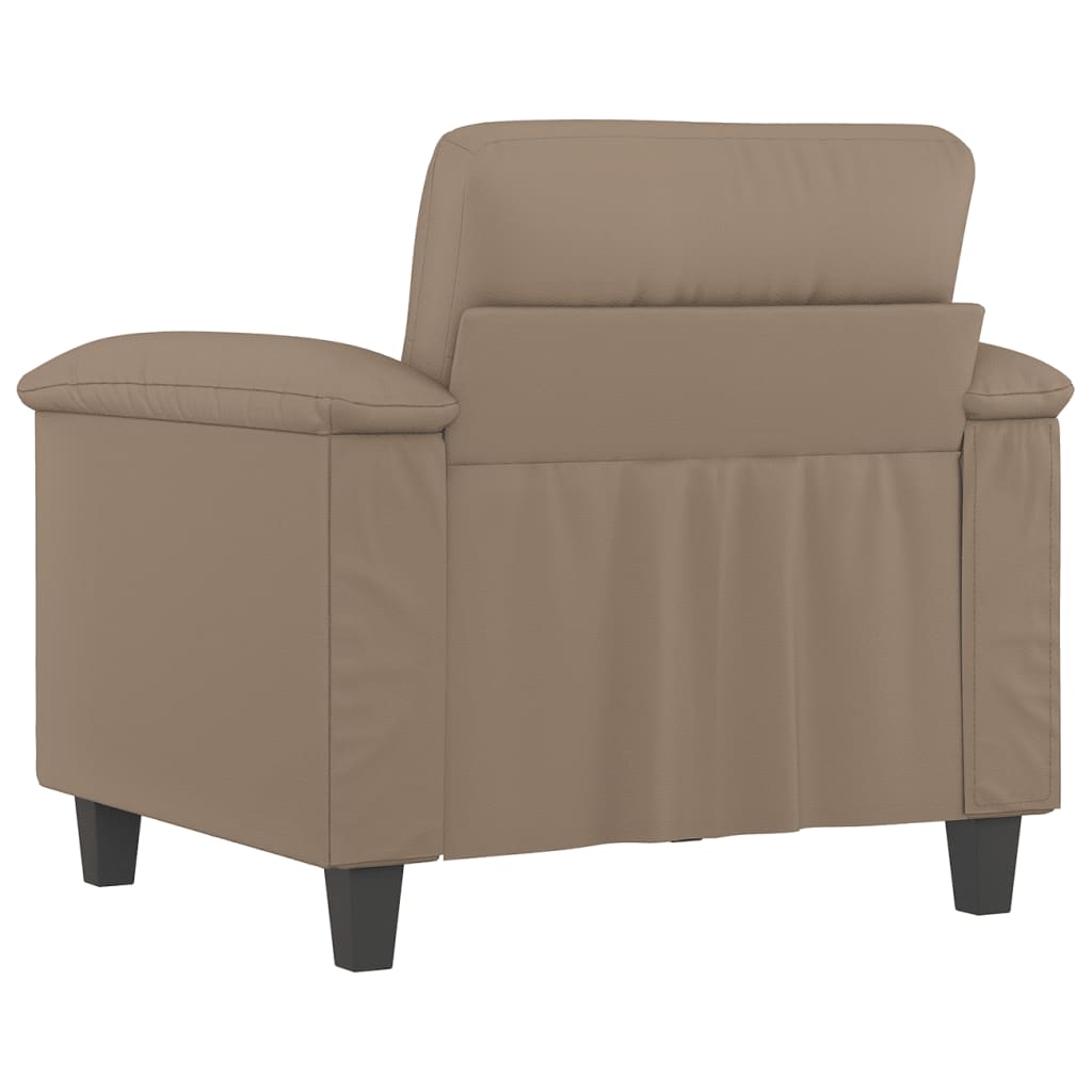 Fauteuil marron cappuccino 60 cm simili cuir