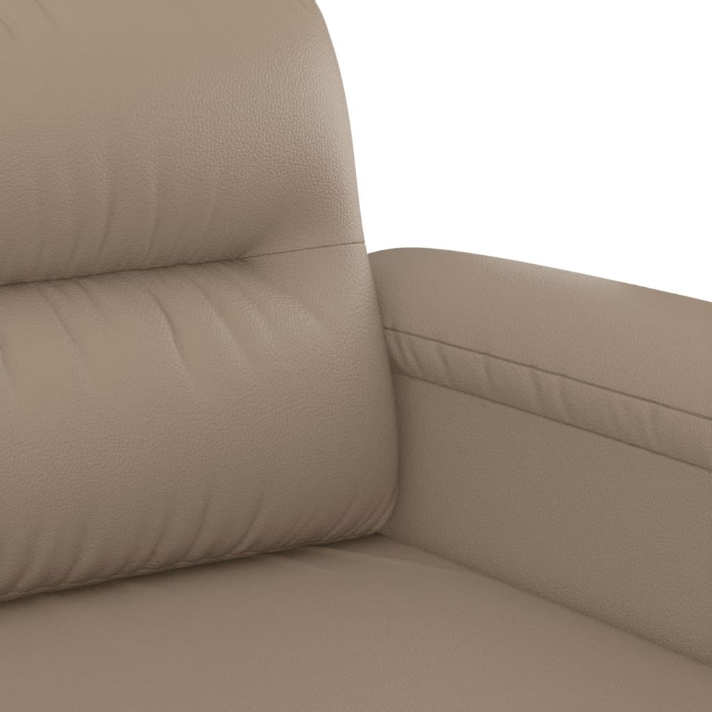 Canapé 2 places marron cappuccino 120 cm simili cuir