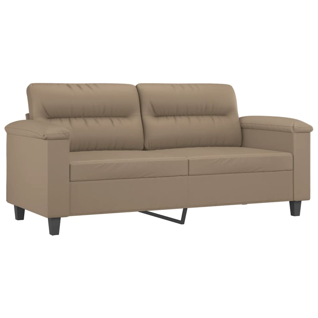 Canapé 2 places marron cappuccino 140 cm simili cuir