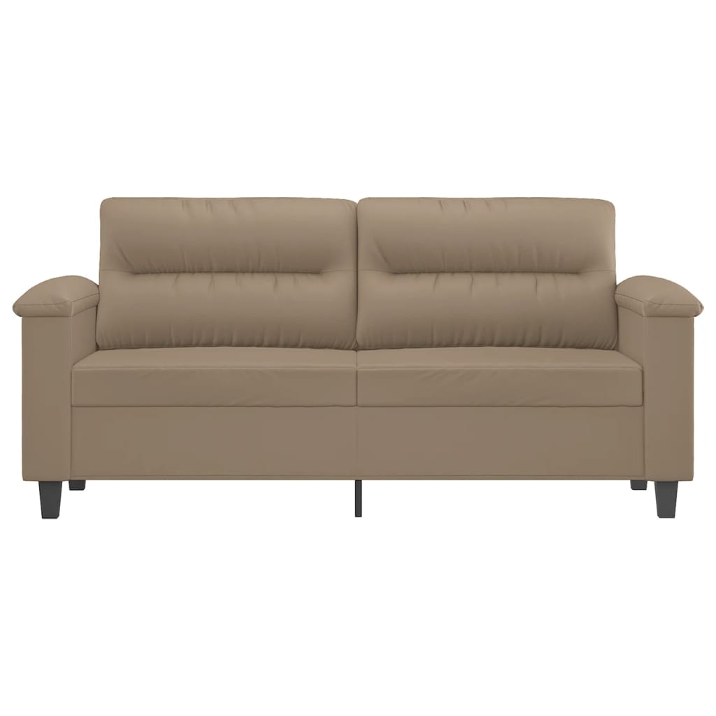 Canapé 2 places marron cappuccino 140 cm simili cuir