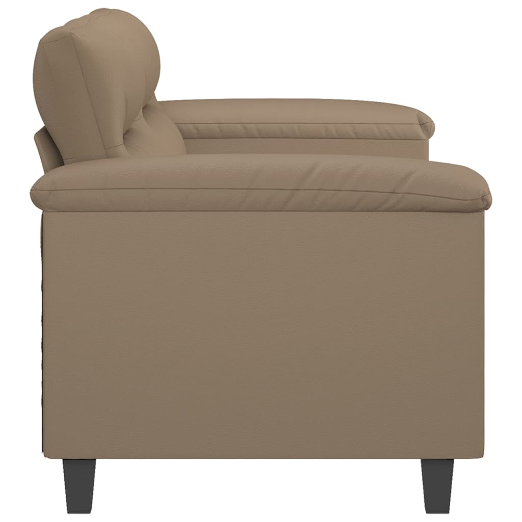 Canapé 2 places marron cappuccino 140 cm simili cuir