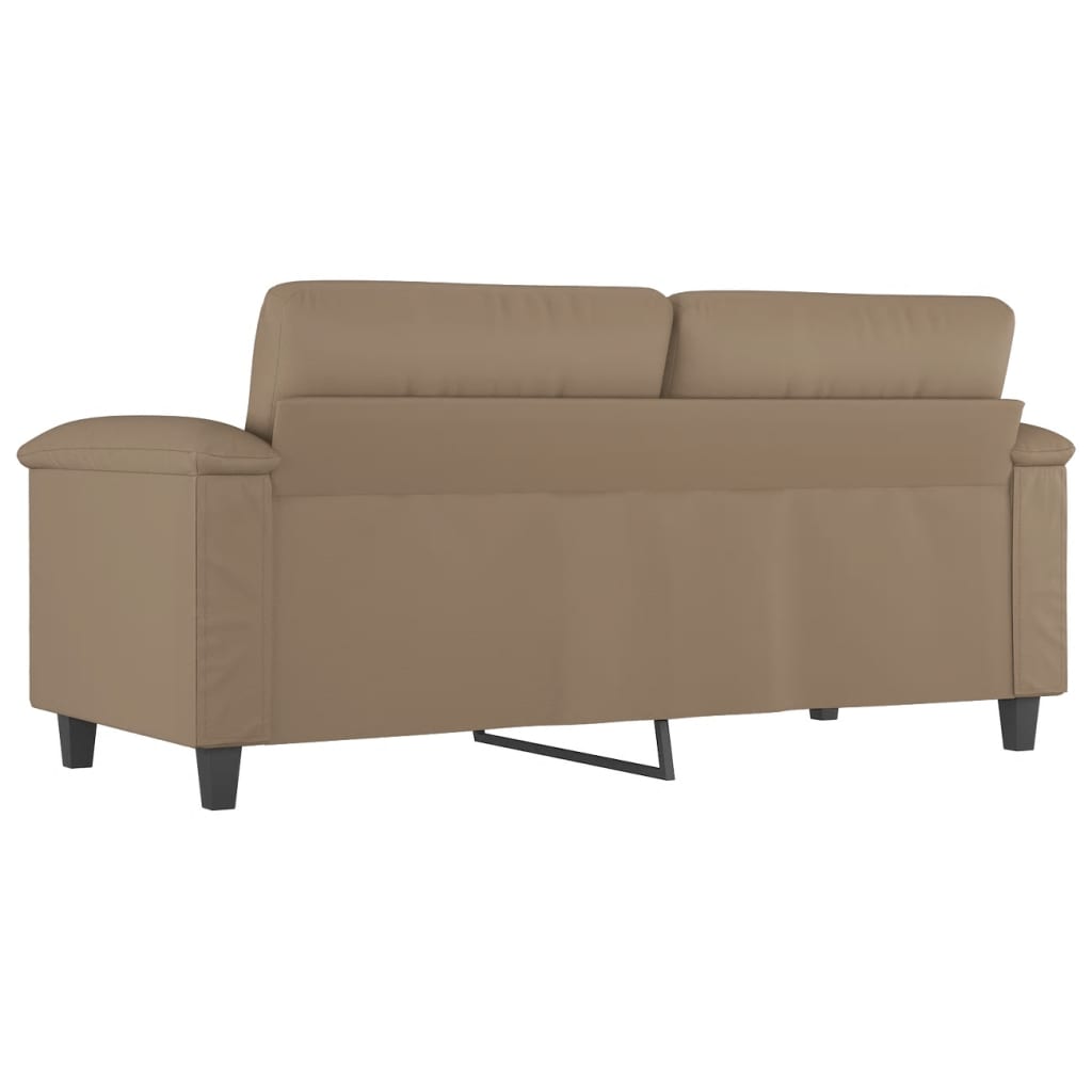 Canapé 2 places marron cappuccino 140 cm simili cuir