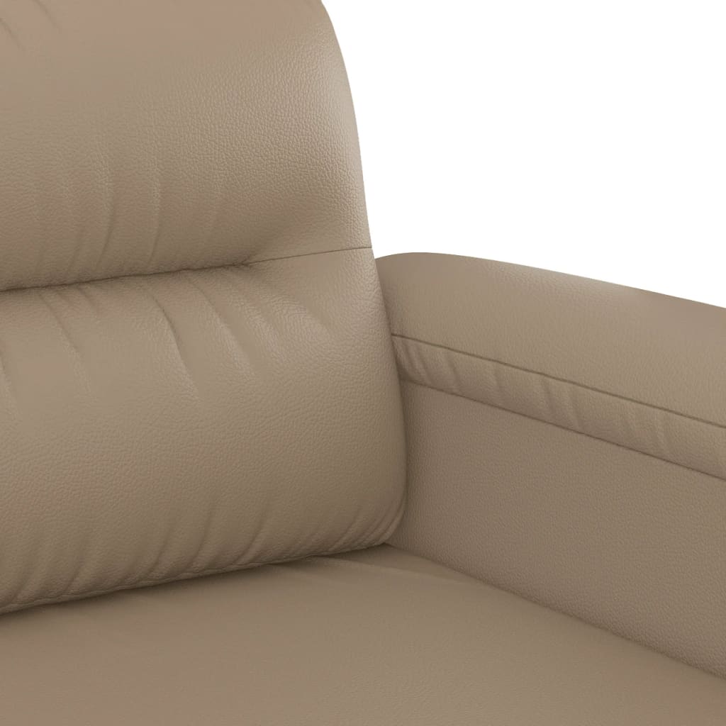 Canapé 2 places marron cappuccino 140 cm simili cuir
