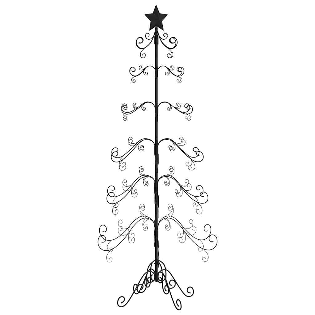 Metall-Weihnachtsbaum für Dekorationen Schwarz 215 cm