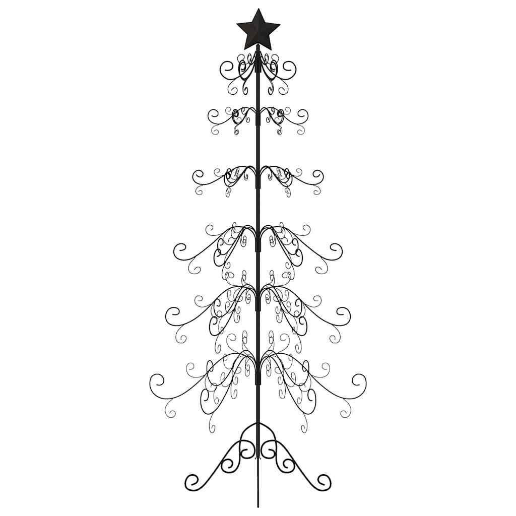Metall-Weihnachtsbaum für Dekorationen Schwarz 215 cm
