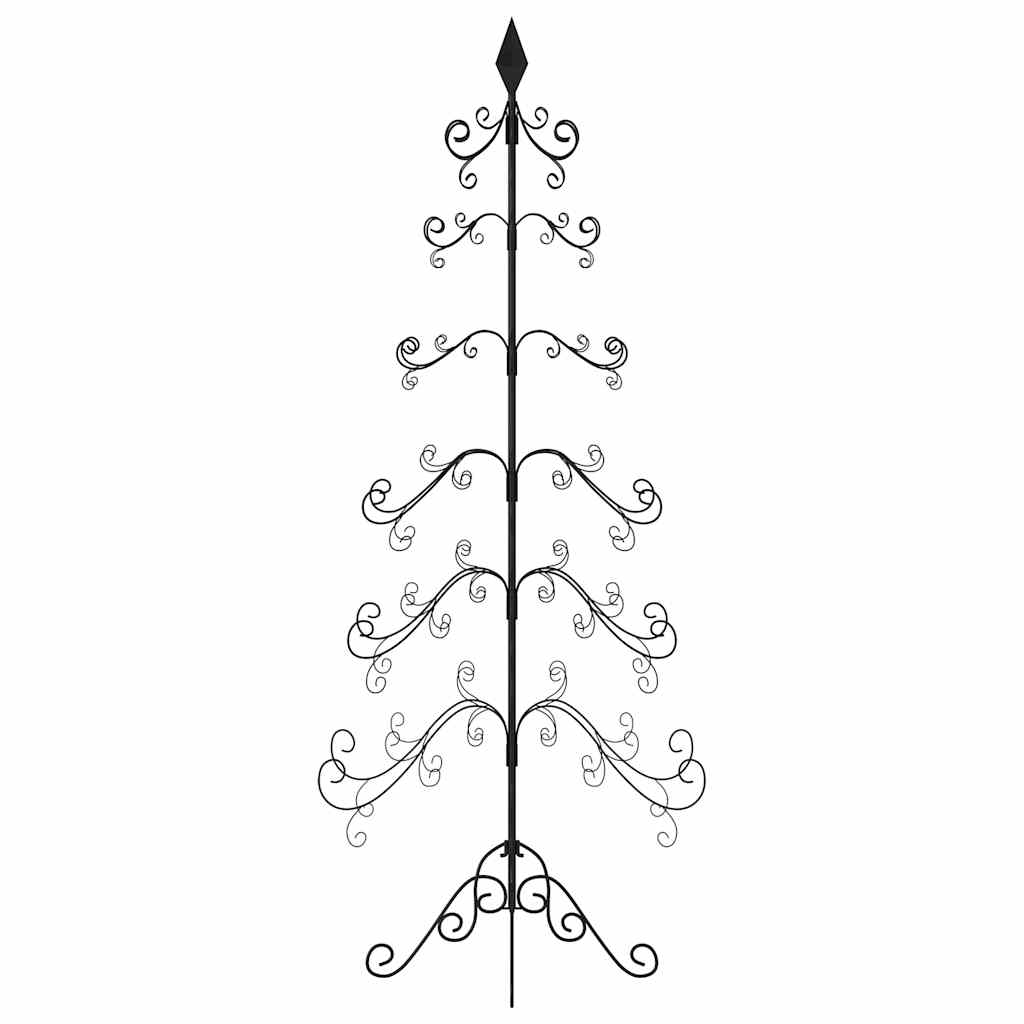 Metall-Weihnachtsbaum für Dekorationen Schwarz 215 cm