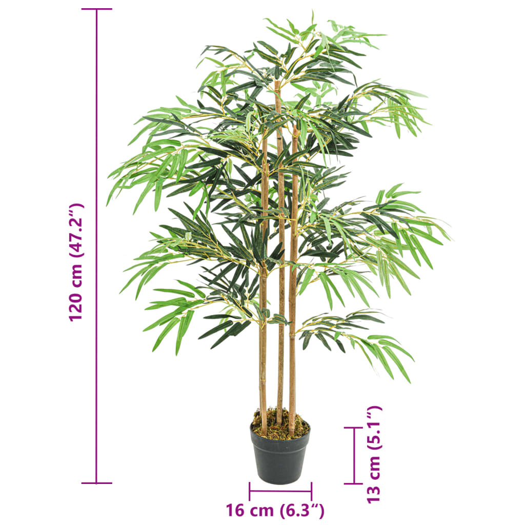Bambusbaum Künstlich 730 Blätter 120 cm Grün