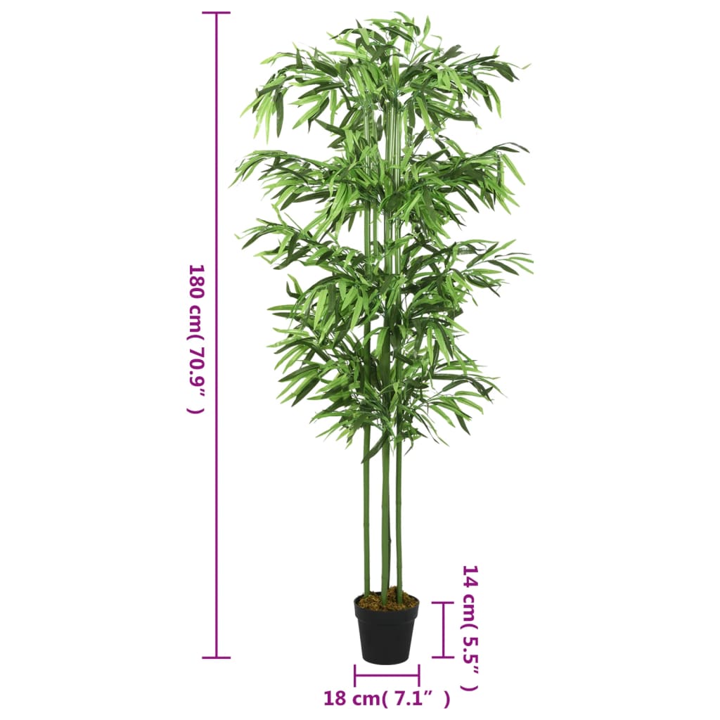 Artificial Bamboo Tree 864 Leaves 180 cm Green