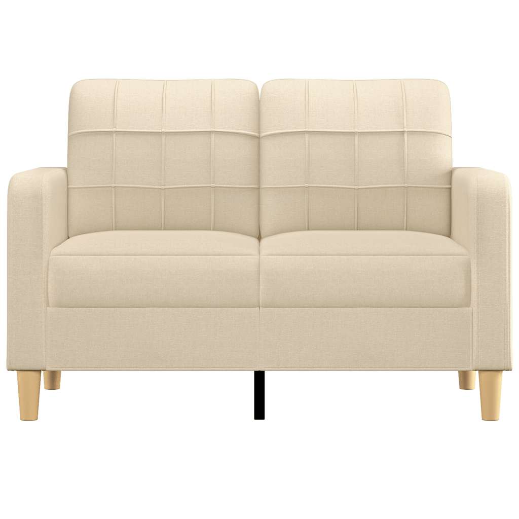 2-seater sofa cream 120 cm fabric