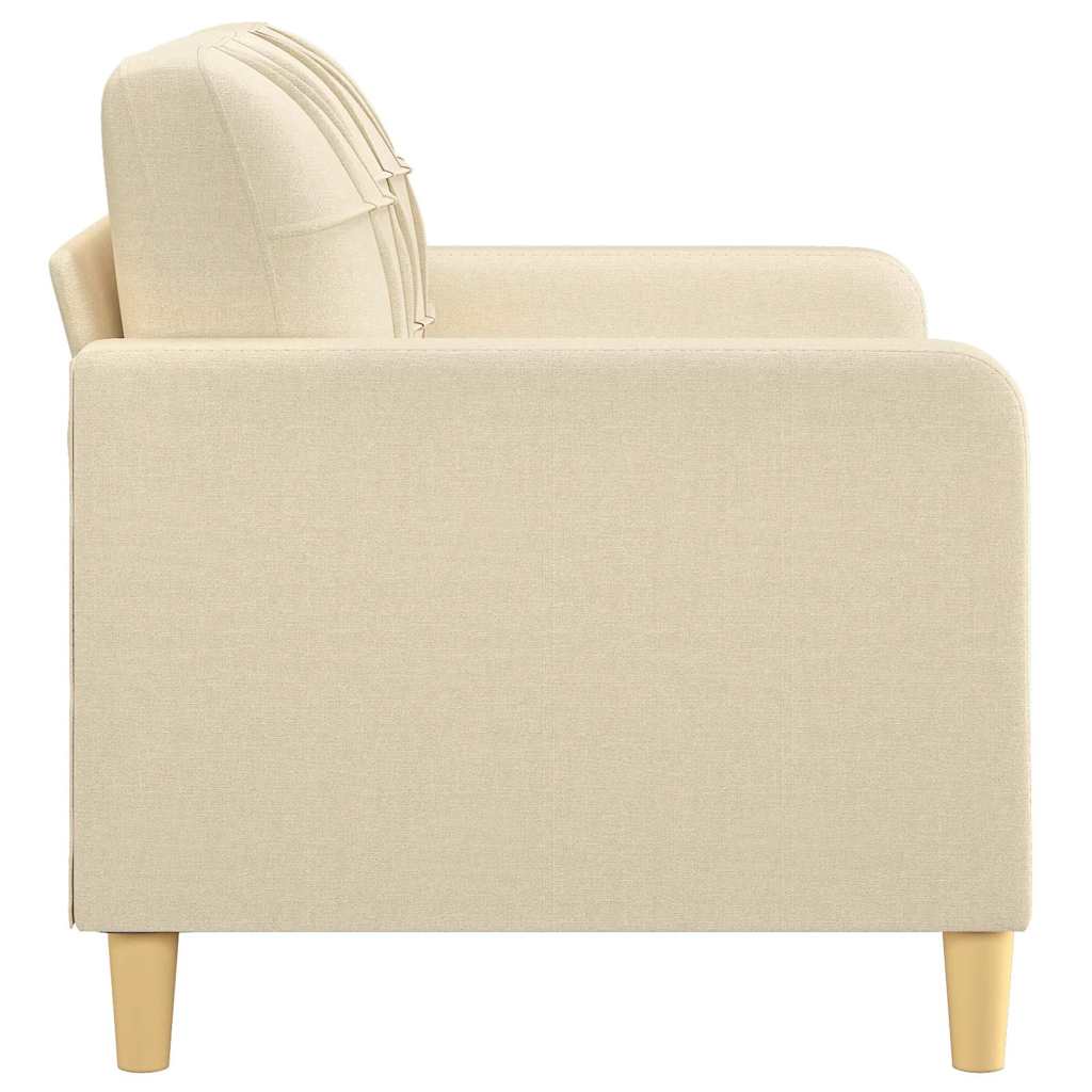 2-seater sofa cream 120 cm fabric