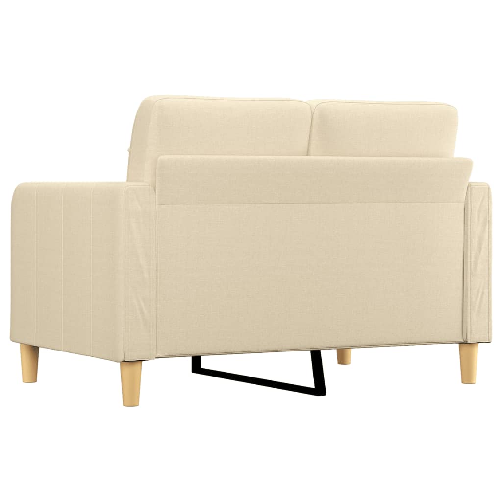 2-seater sofa cream 120 cm fabric