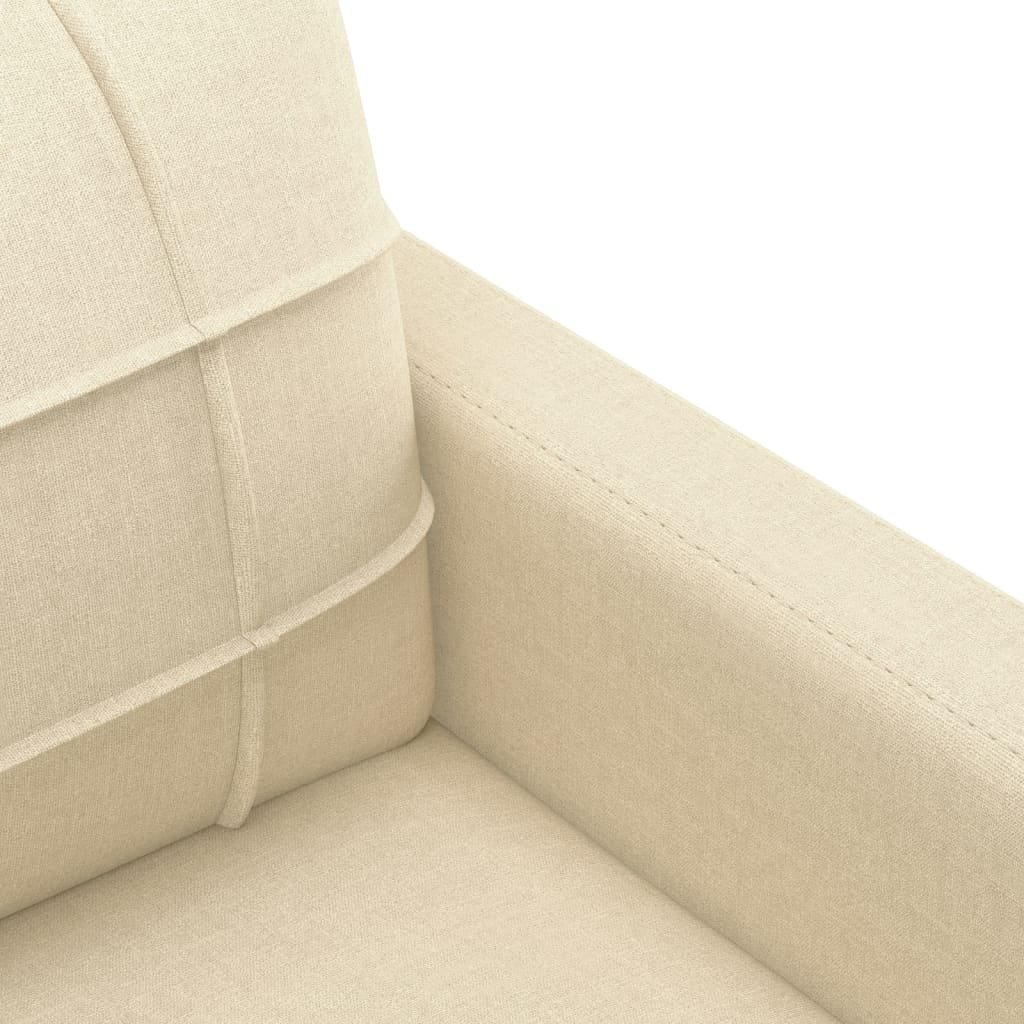 2-seater sofa cream 120 cm fabric