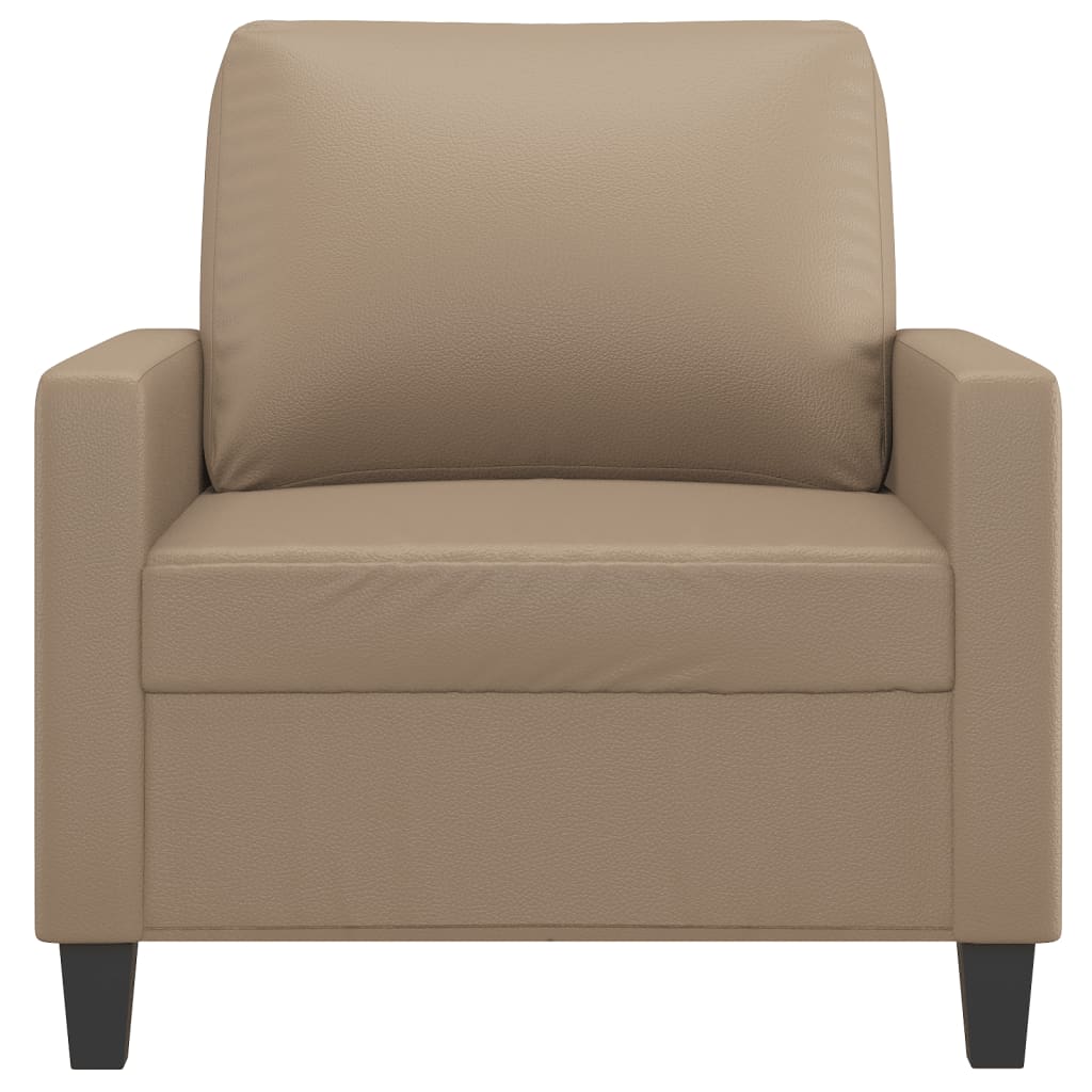 Fauteuil marron cappuccino 60 cm simili cuir