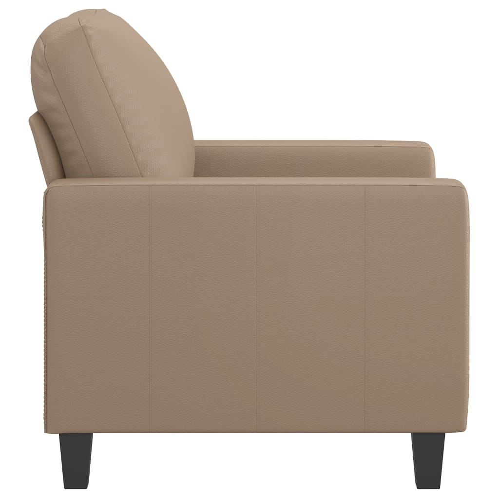 Fauteuil marron cappuccino 60 cm simili cuir