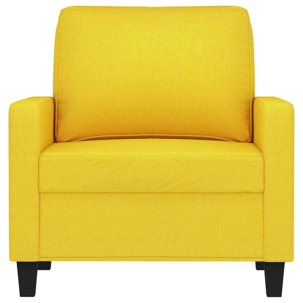 Fauteuil jaune clair 60 cm tissu